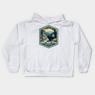 Great Smoky Mountains National Park Vintage WPA Style National Parks Art Kids Hoodie